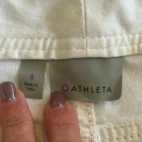 Athleta | Vintage Low Rise Straight Leg Jeans, White - Picture 3 of 5